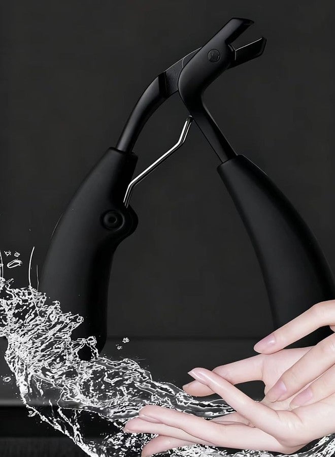 ONOLA Toenail Clipper and Fingernail Clipper，Ergonomic Non-Slip Long Handle Nail Clippers for Seniors (Black) - Image 5